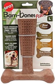 Spot Bambone Plus Beef Dog Chew Toy Large (Size: 1 count)