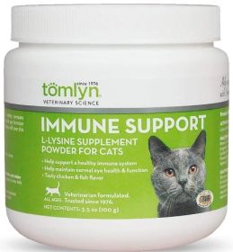 Tomlyn Immune Support L-Lysine Supplement Powder for Cats (Size: 3.5 oz)