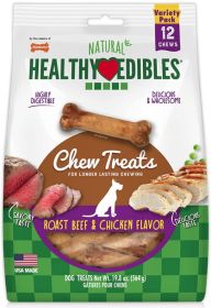 Nylabone Healthy Edibles Variety Pack Roast Beef and Chicken Regular (Size: 12 count)