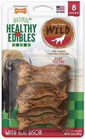 Nylabone Healthy Edibles Natural Wild Bison Chew Treats Small (Size: 96 count (12 x 8 ct))