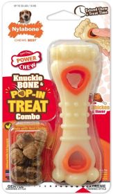Nylabone Power Chew Knuckle Bone and Pop-In Treat Toy Combo Chicken Flavor Wolf (Size: 3 count)