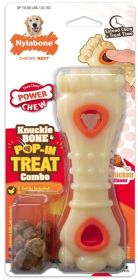 Nylabone Power Chew Knuckle Bone and Pop-In Treat Toy Combo Chicken Flavor Giant (Size: 3 count)