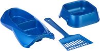 Van Ness Cat Starter Kit with Litter Pan, Cat Pan Liners, Litter Scoop, Food and Water Bowls Assorted Colors
