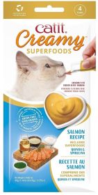 Catit Creamy Superfood Lickable Salmon, Quinoa and Spirulina Cat Treat (Size: 2.5 oz)
